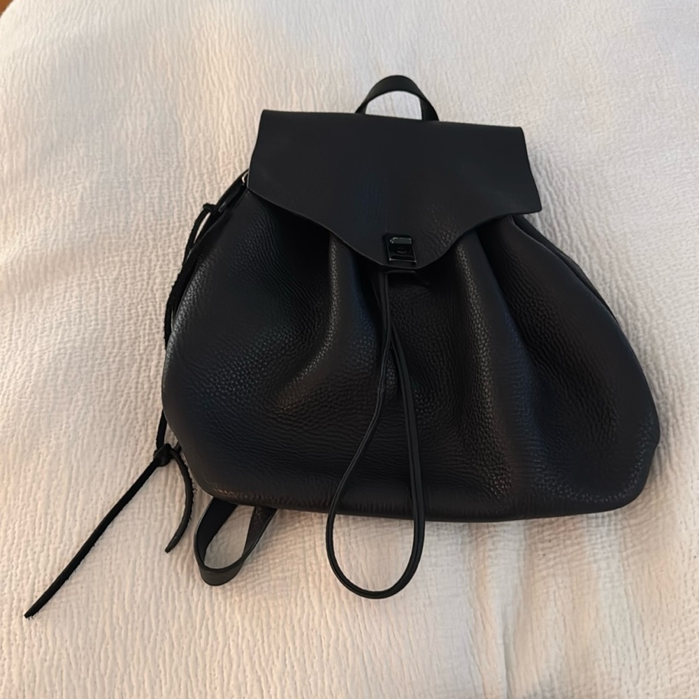 Rebecca Minkoff Black Backpack with Drawstring Closure